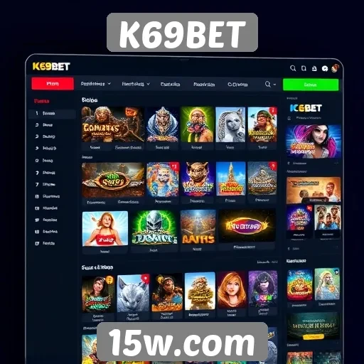 Interface do K69BET é intuitiva e amigável